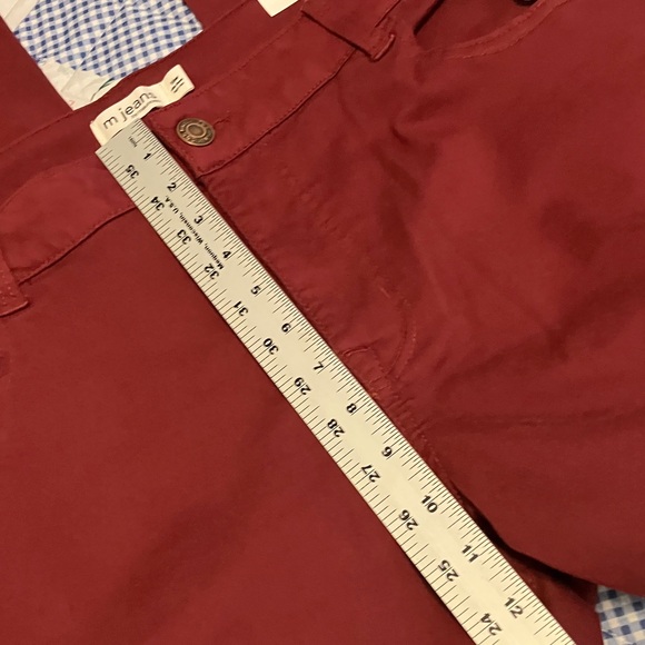 Maurices Women's Boot Cut Jeans in Deep Red - Picture 7 of 9
